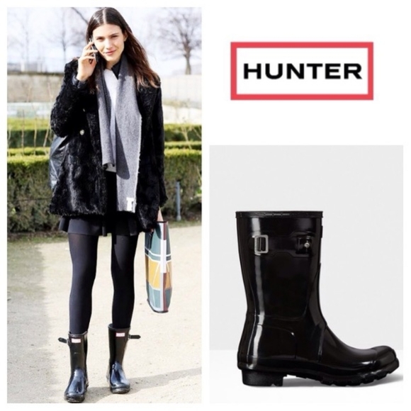 Hunter Shoes - NEW Hunter Short Gloss Original Rain Boots Women's